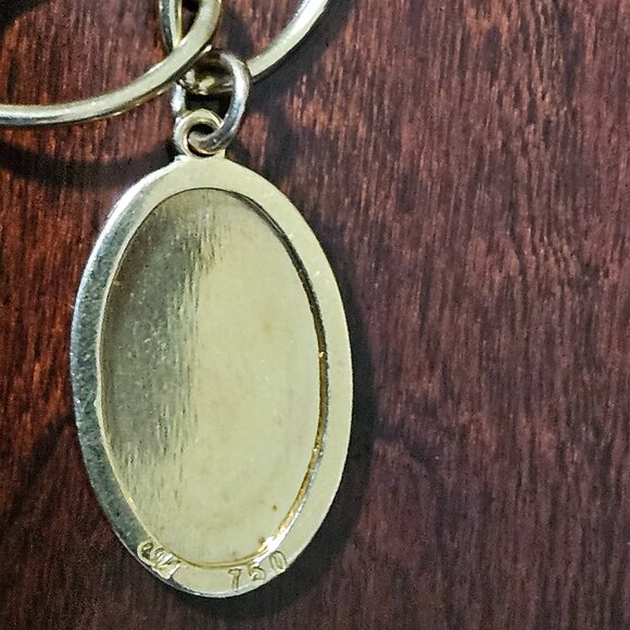 RARE MONICA RICH KOSANN FLORAL SCROLL OVAL 18K CHARM LOCKET PENDANT BRACELET - Picture 16 of 16